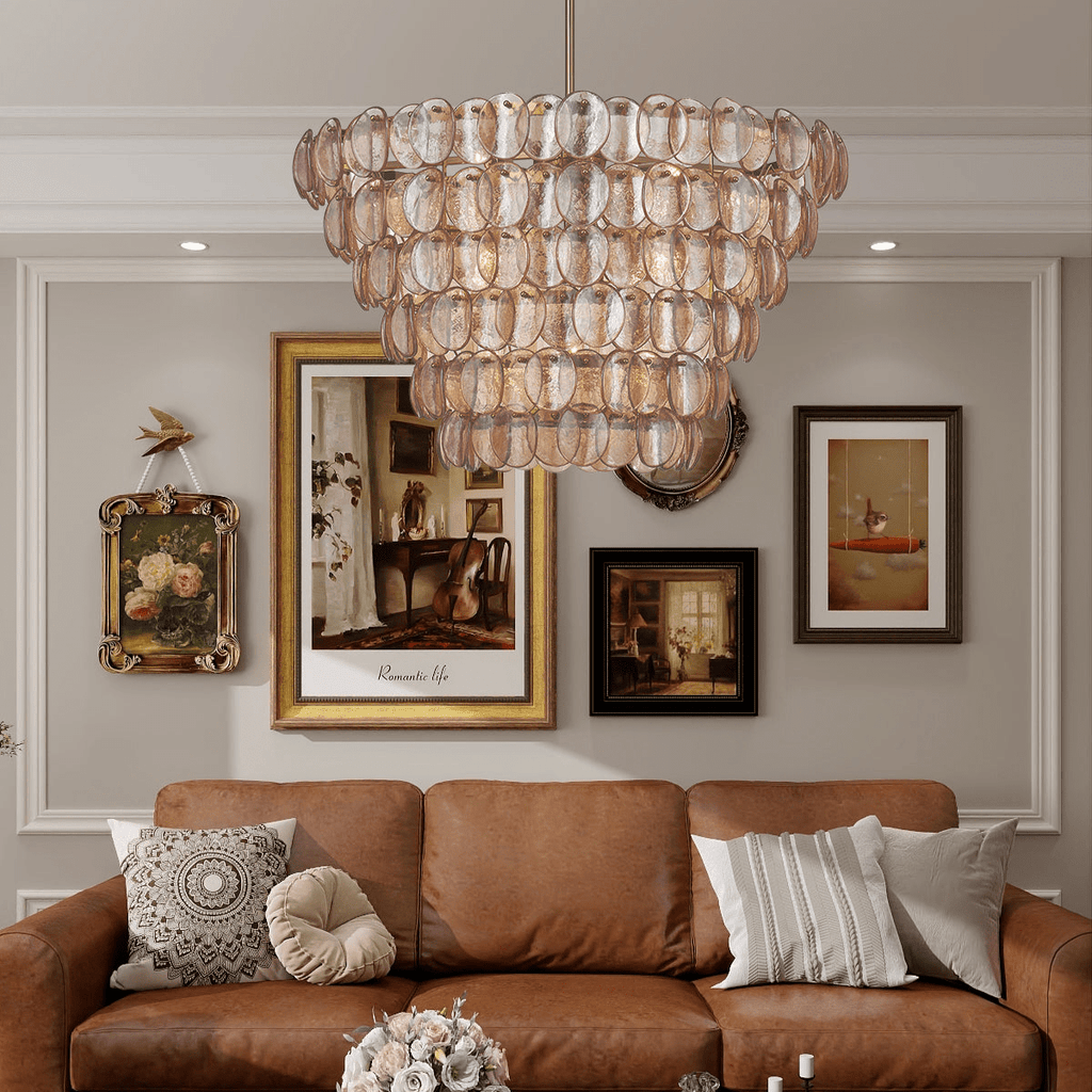 Ferrowora Glass Chandelier-Moonnatur