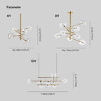 Delsoria Glass Chandelier-Moonnatur