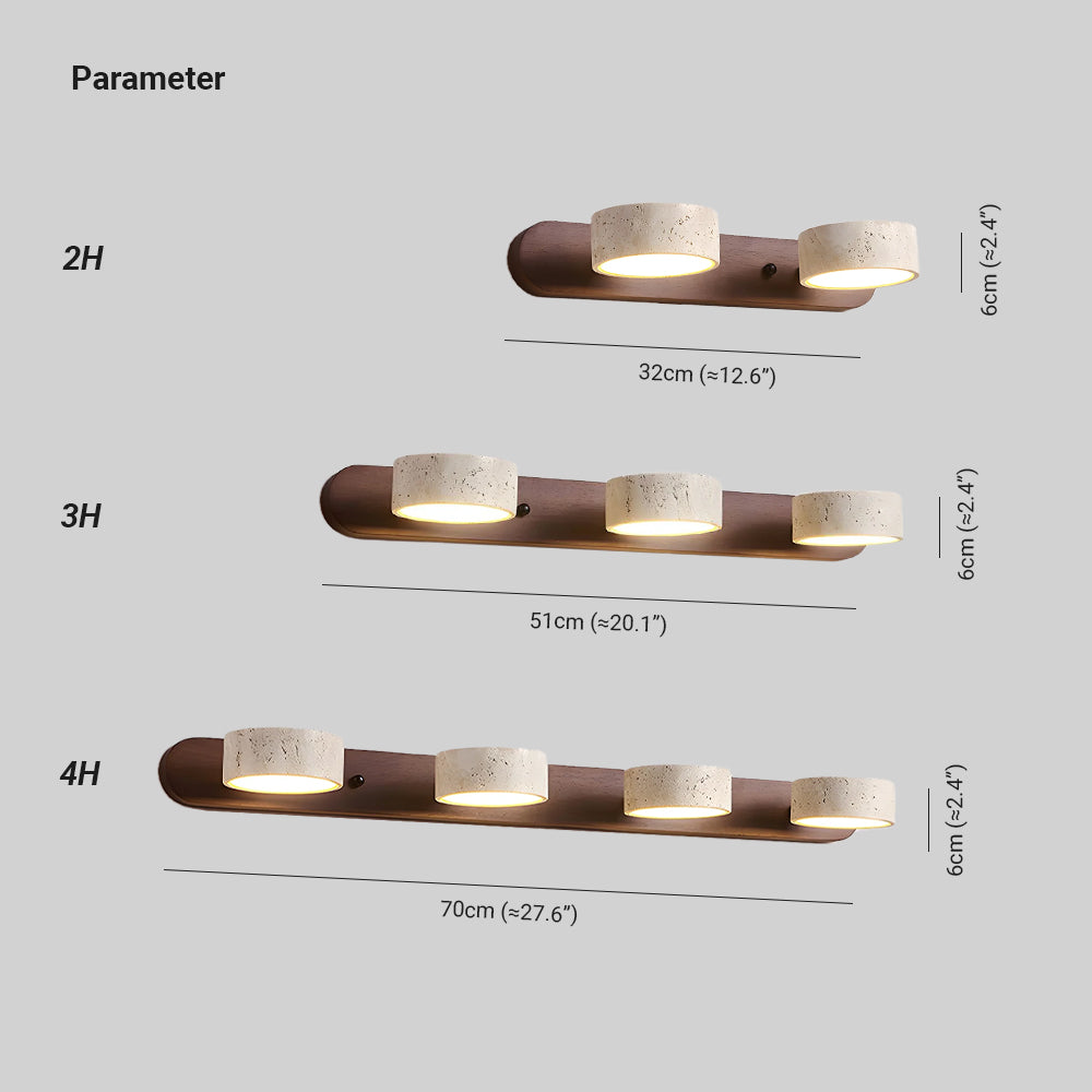 Ainswyn Travertine Wall Light-Moonnatur