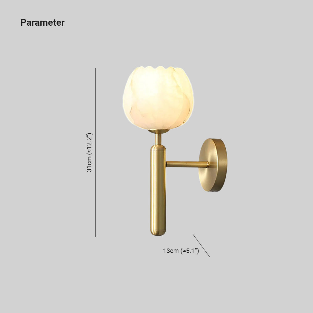 Aberorie Alabaster Wall Light-Moonnatur