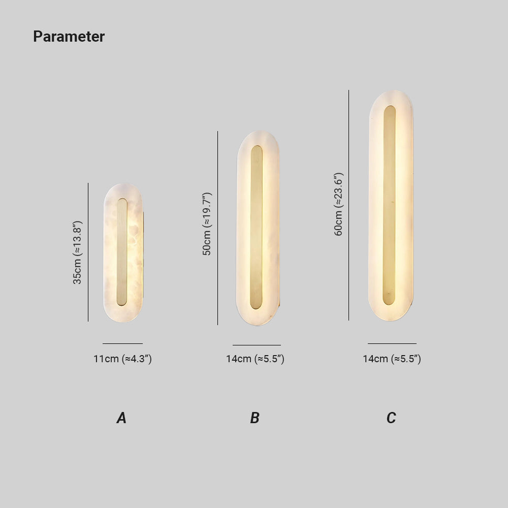 Lathenara Alabaster Wall Light-Moonnatur
