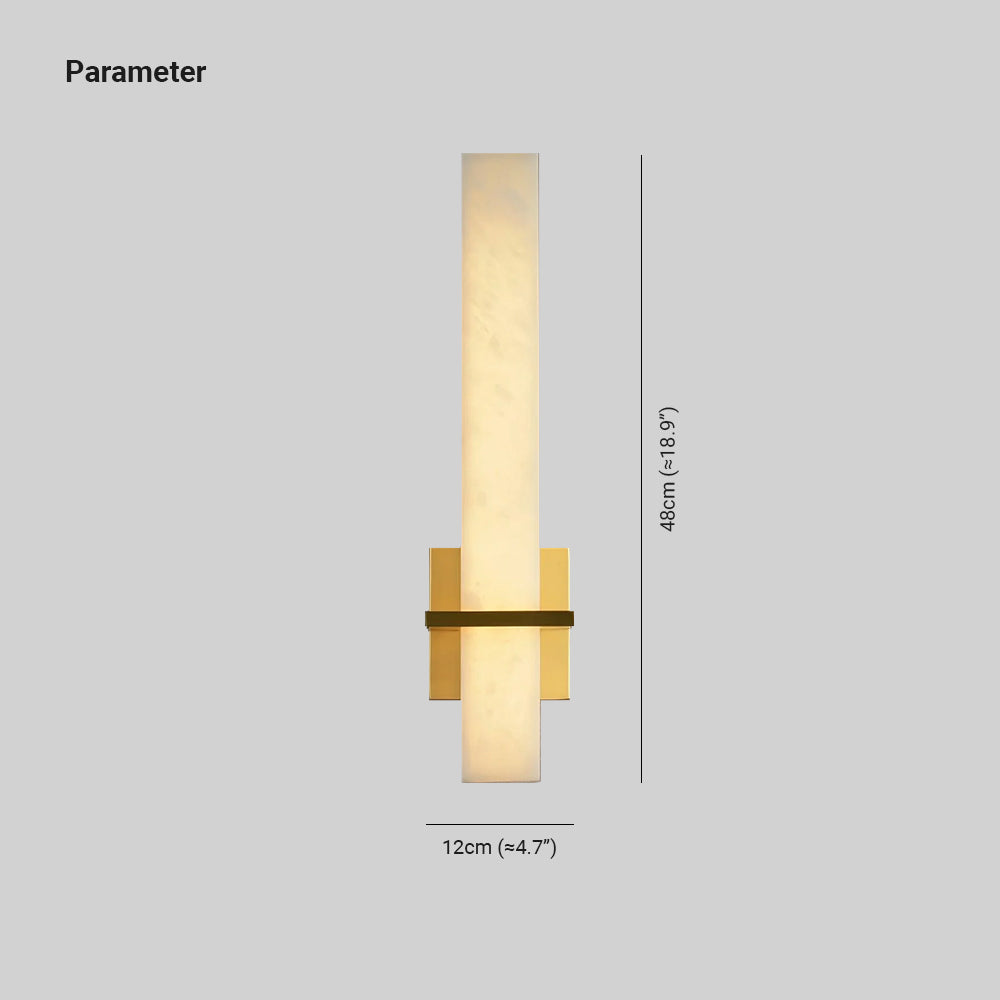 Dunselwyn Alabaster Wall Light-Moonnatur