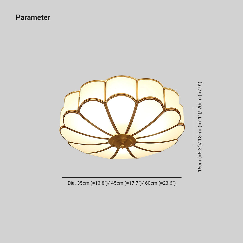Carnelmere Glass Ceiling Light-Moonnatur