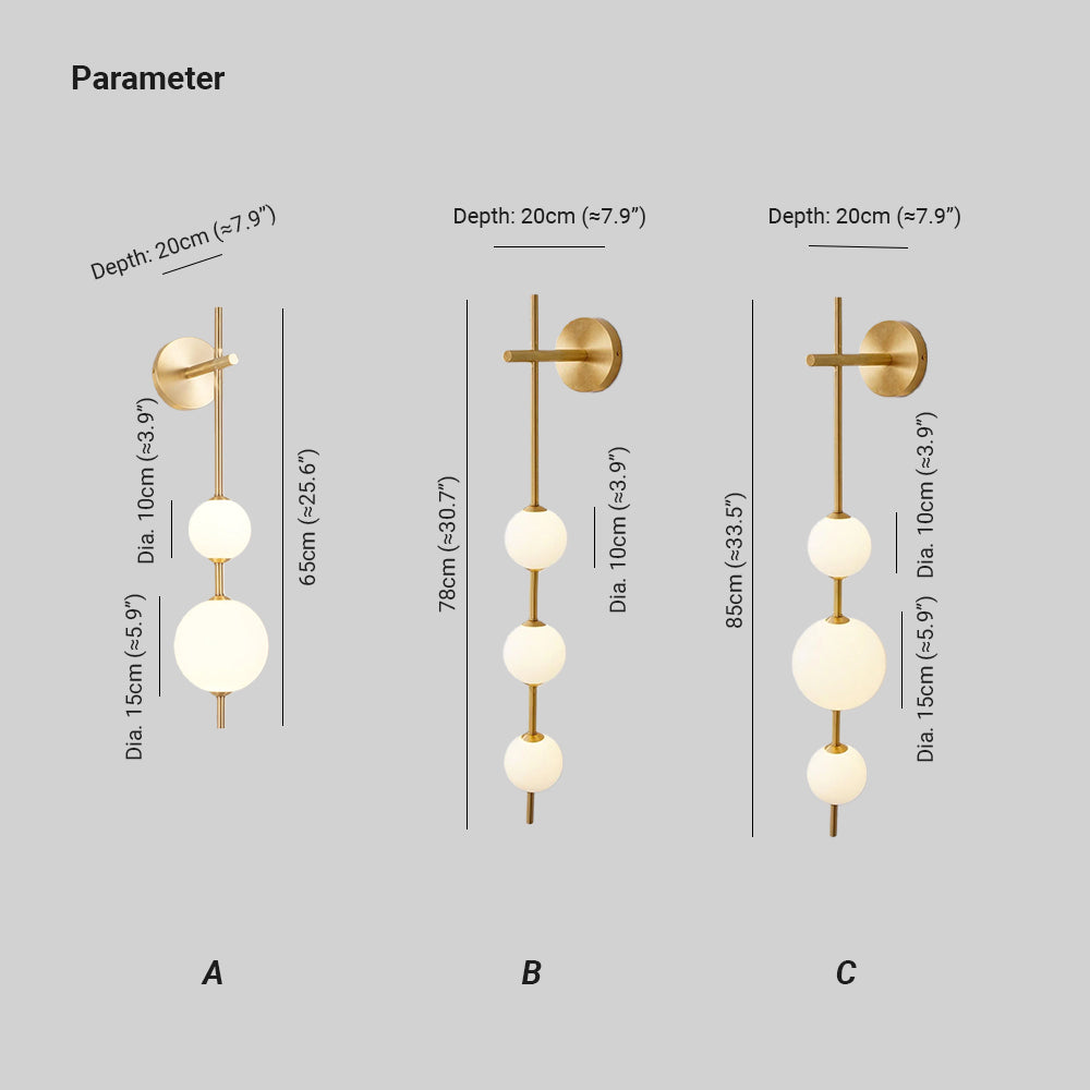 Cardelvale Glass Wall Light-Moonnatur
