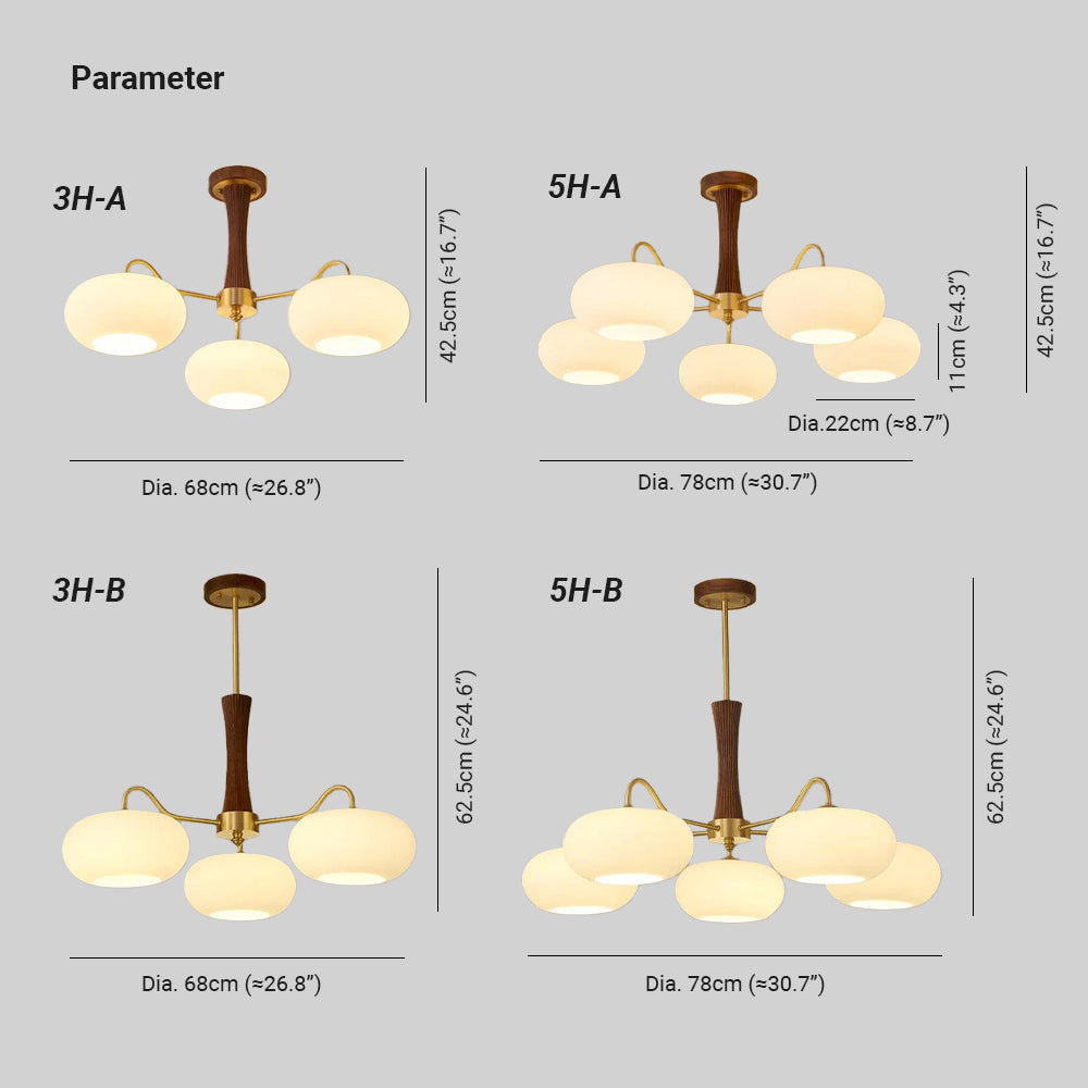 Camberenora Glass Chandelier-Moonnatur