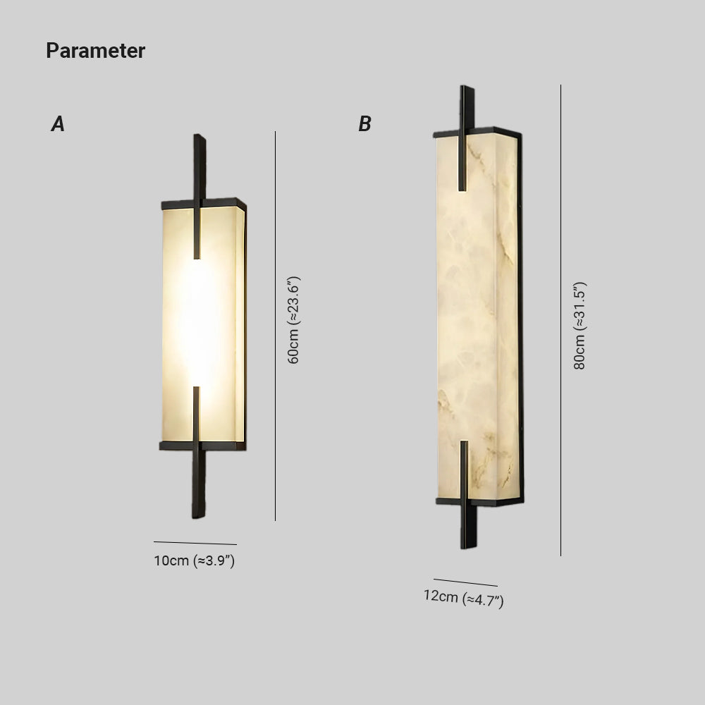 Deneloria Alabaster Wall Light-Moonnatur