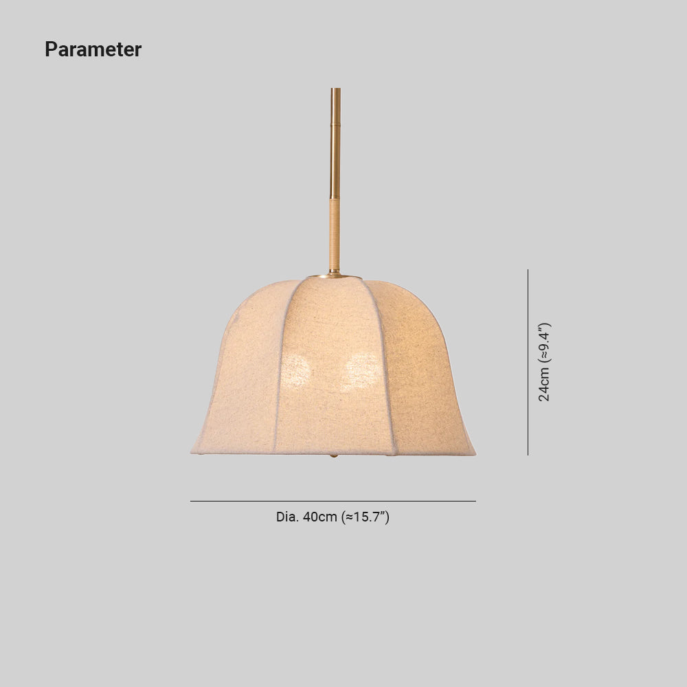 Corenhaven Linen Pendant Light-Moonnatur