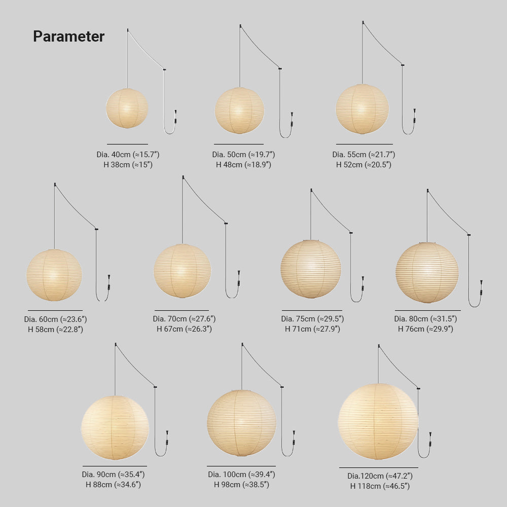 Tildenelle Paper Pendant Light-Moonnatur