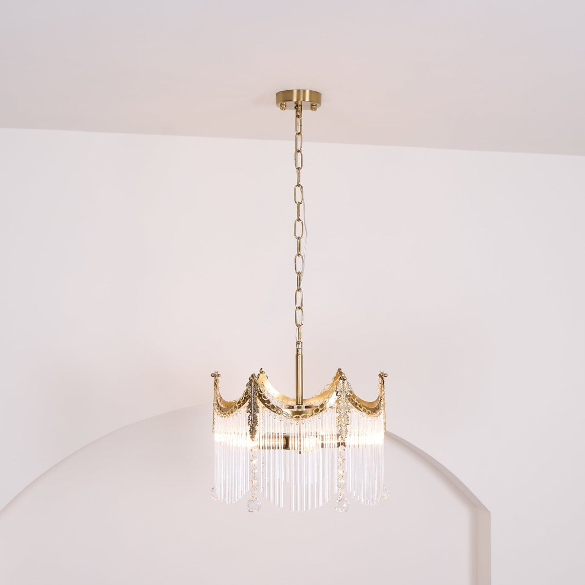 Mavora Brass Chandelier-Moonnatur