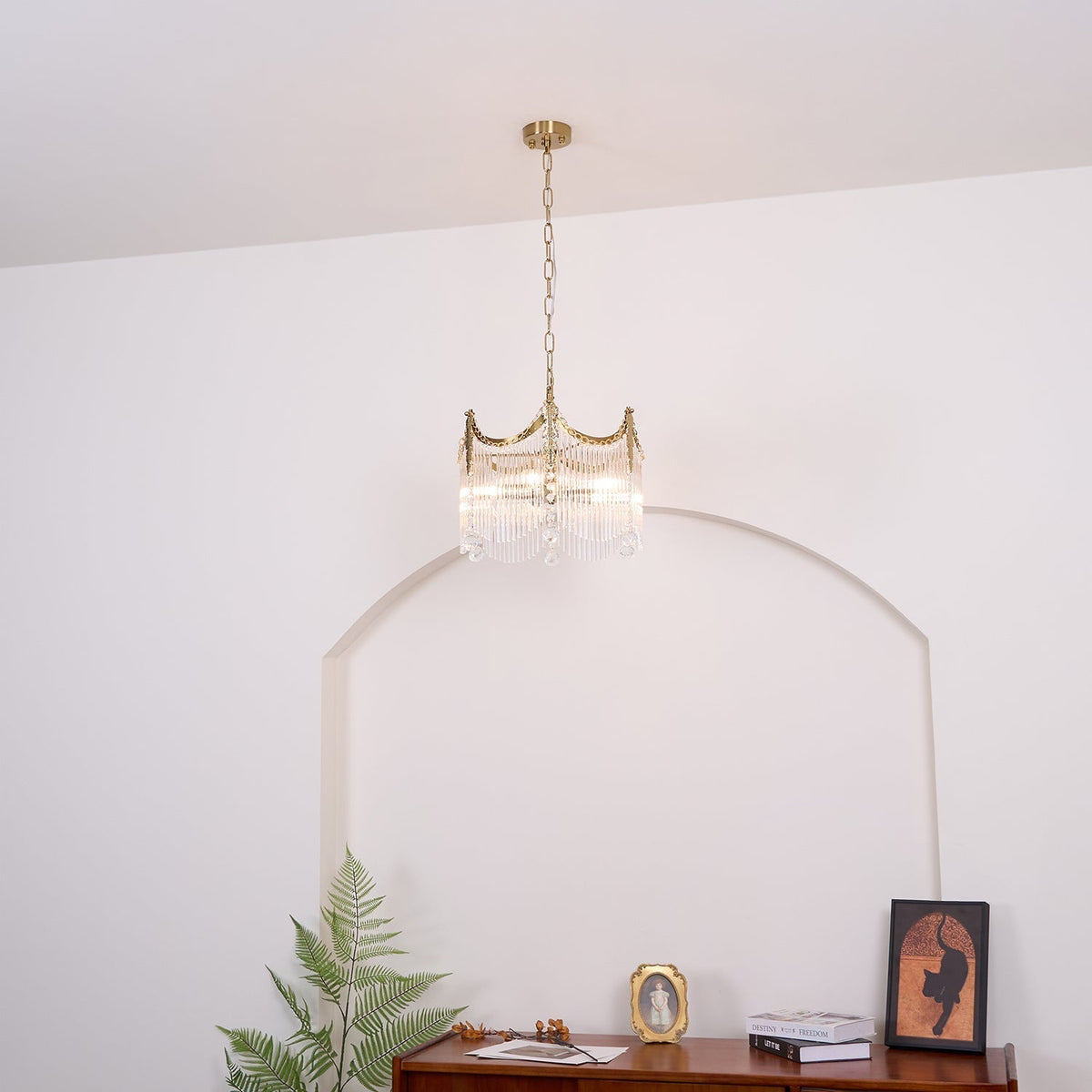 Mavora Brass Chandelier-Moonnatur