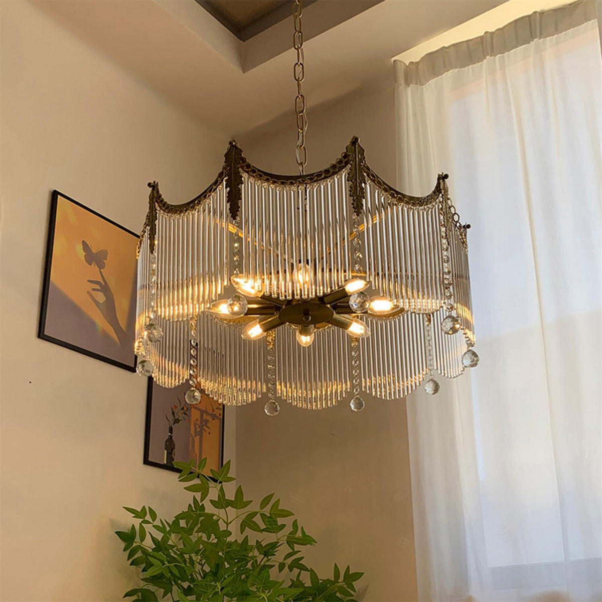Mavora Brass Chandelier-Moonnatur