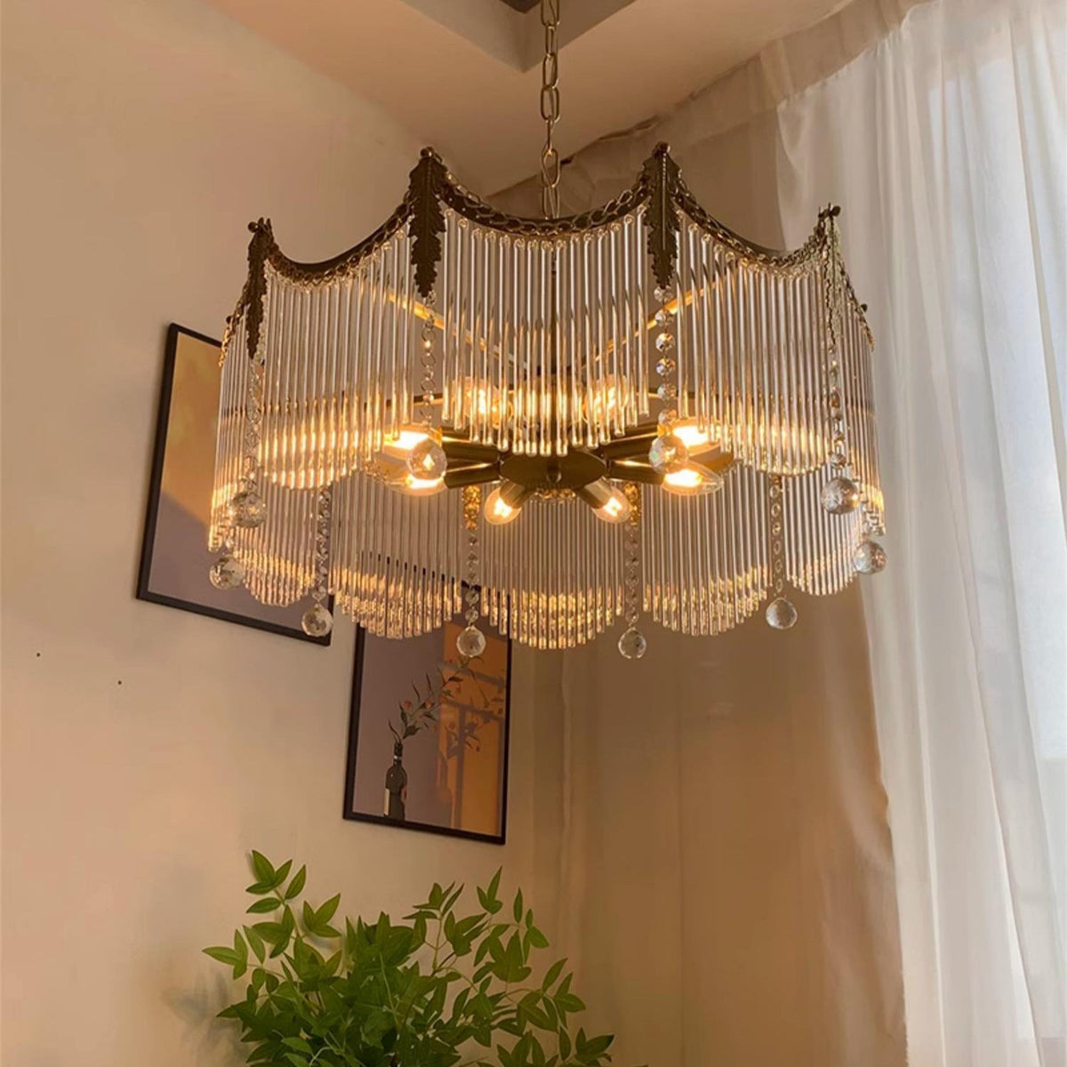 Brenelaelle Glass Chandelier-Moonnatur