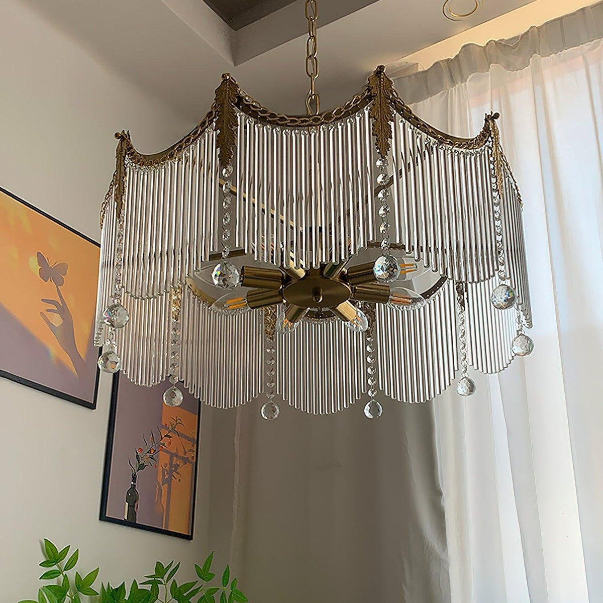 Brenelaelle Glass Chandelier-Moonnatur