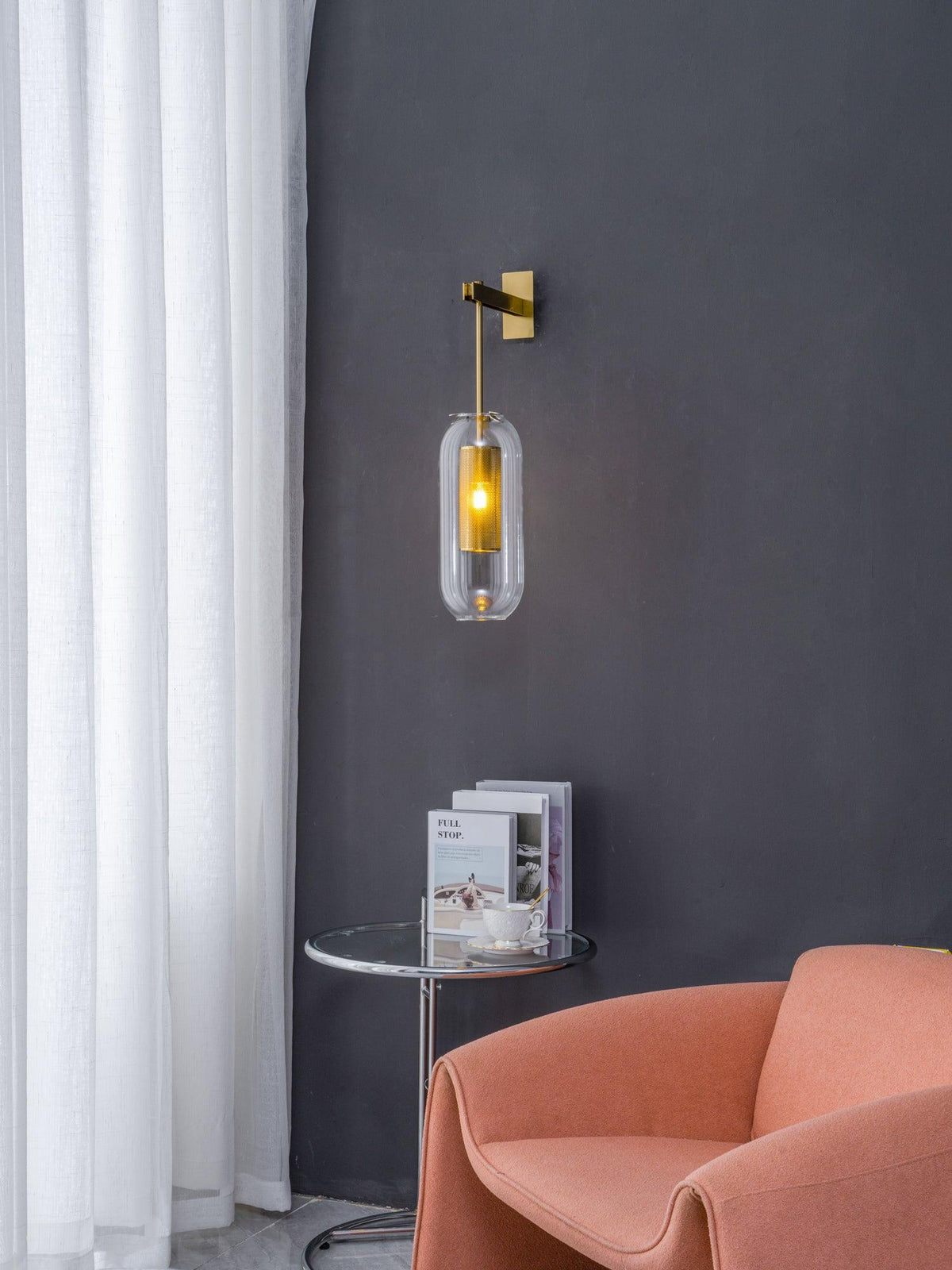 Jovara Glass Wall Light-Moonnatur