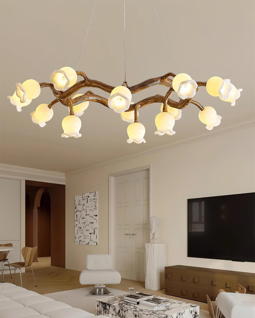 Cardelonna Fibreglass Chandelier-Moonnatur