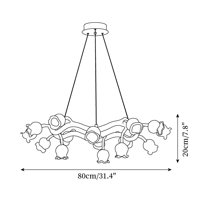 Cardelonna Fibreglass Chandelier-Moonnatur