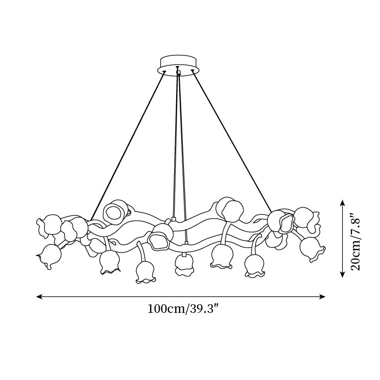 Cardelonna Fibreglass Chandelier-Moonnatur