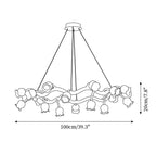 Cardelonna Fibreglass Chandelier-Moonnatur