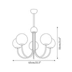 Faldenara Glass Chandelier-Moonnatur