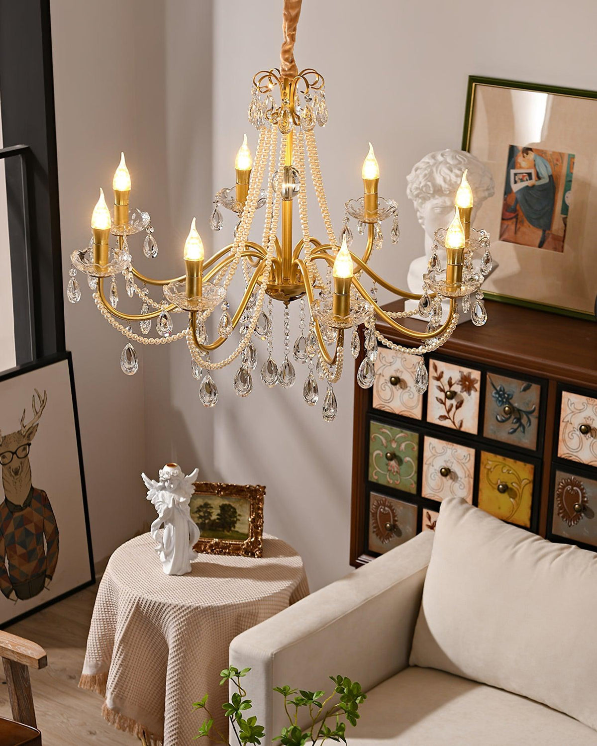 Savenvale Crystal Chandelier-Moonnatur