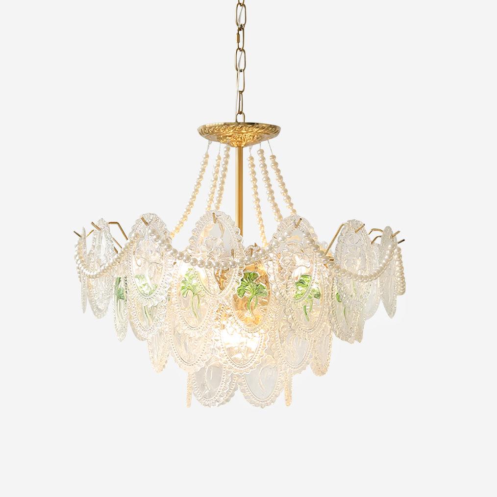 Whitenwynne Glass Chandelier-Moonnatur