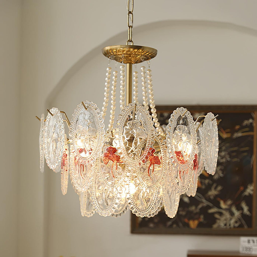 Whitenwynne Glass Chandelier-Moonnatur