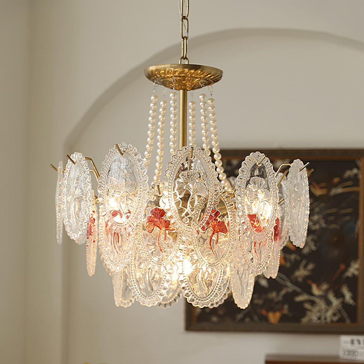 Whitenwynne Glass Chandelier-Moonnatur