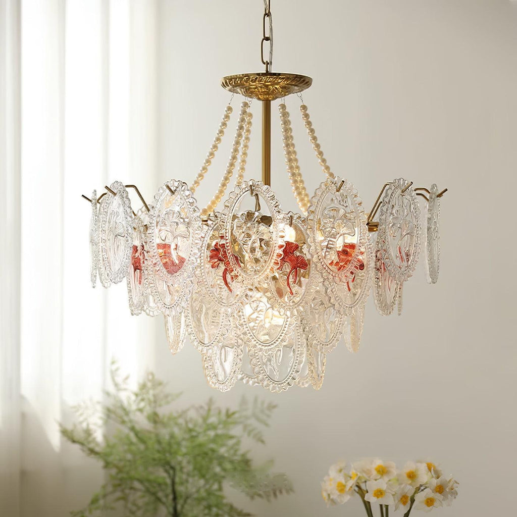 Whitenwynne Glass Chandelier-Moonnatur