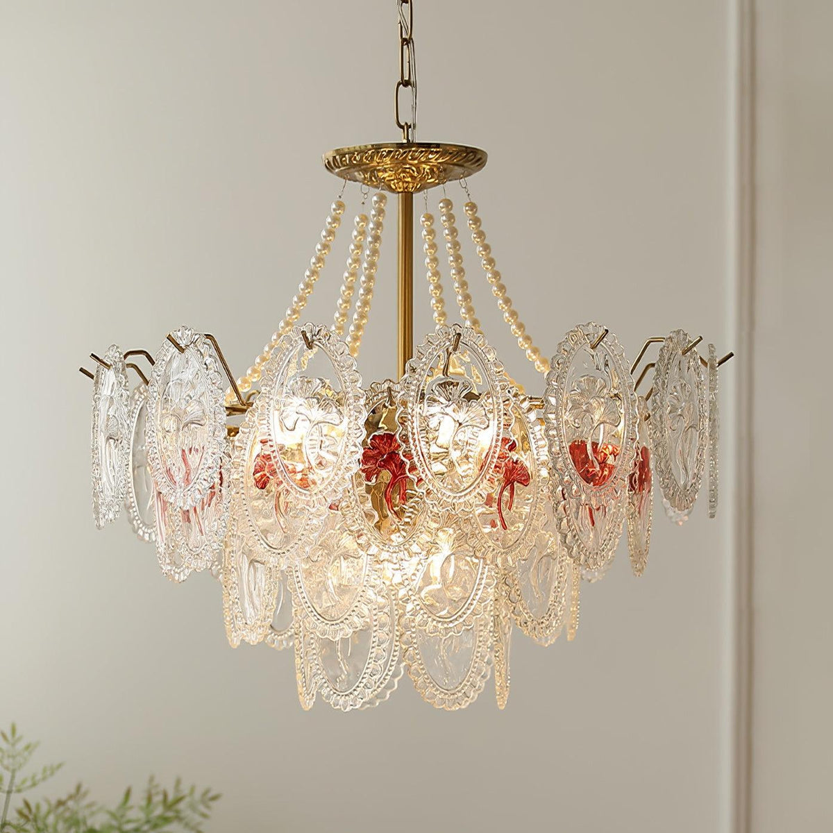 Whitenwynne Glass Chandelier-Moonnatur