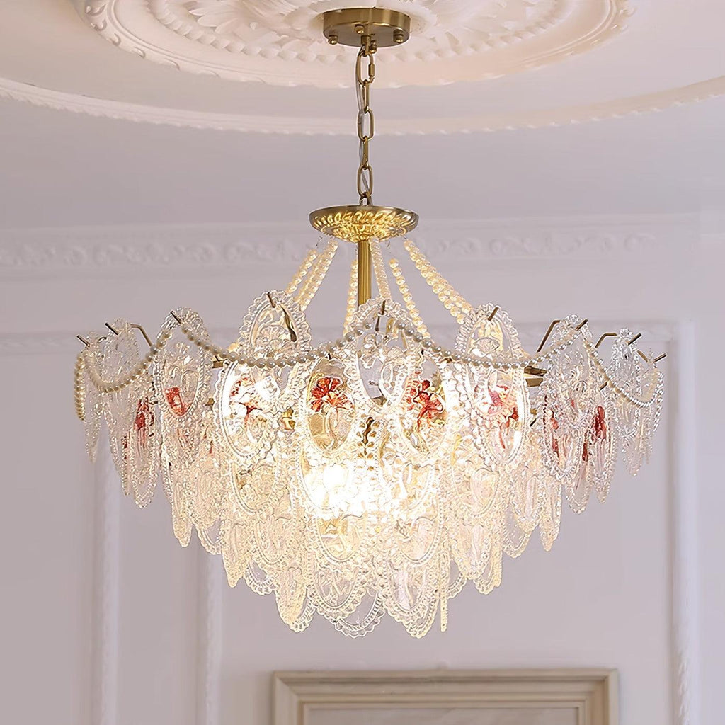 Whitenwynne Glass Chandelier-Moonnatur