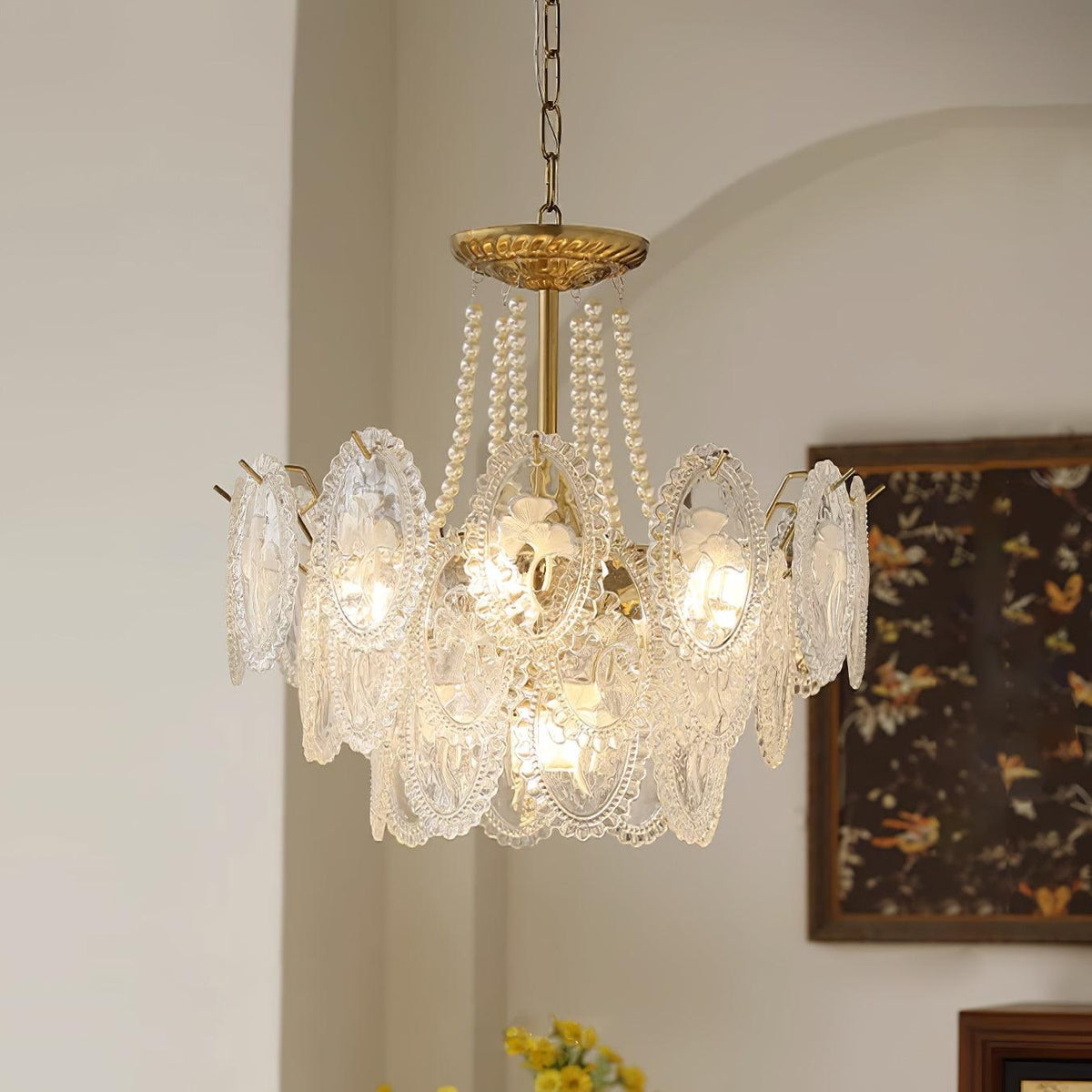 Whitenwynne Glass Chandelier-Moonnatur