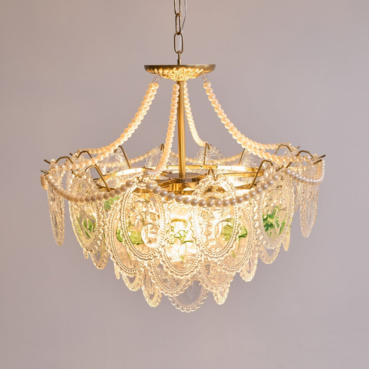 Whitenwynne Glass Chandelier-Moonnatur