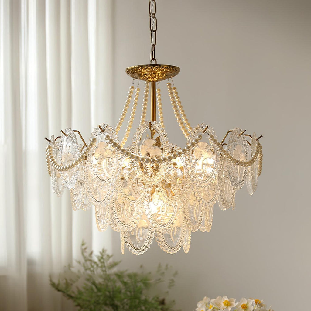 Whitenwynne Glass Chandelier-Moonnatur