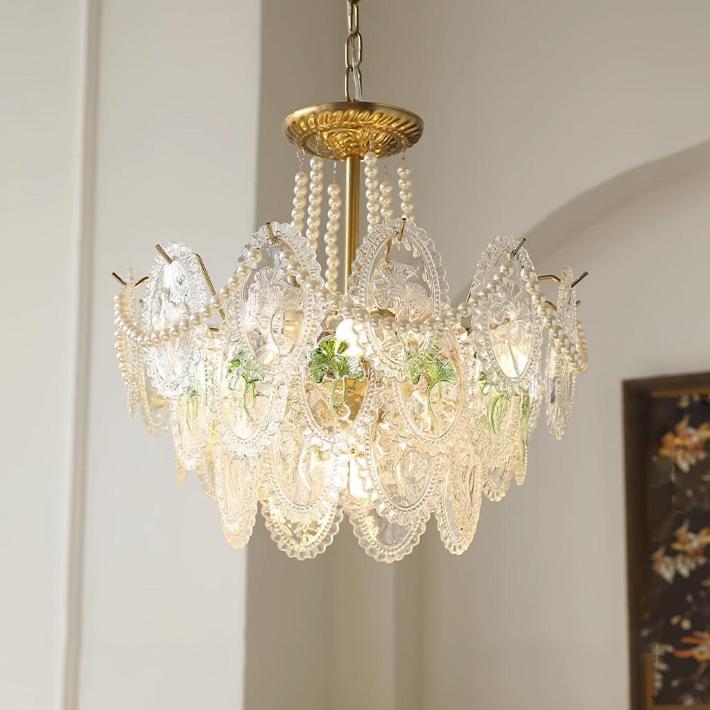 Whitenwynne Glass Chandelier-Moonnatur