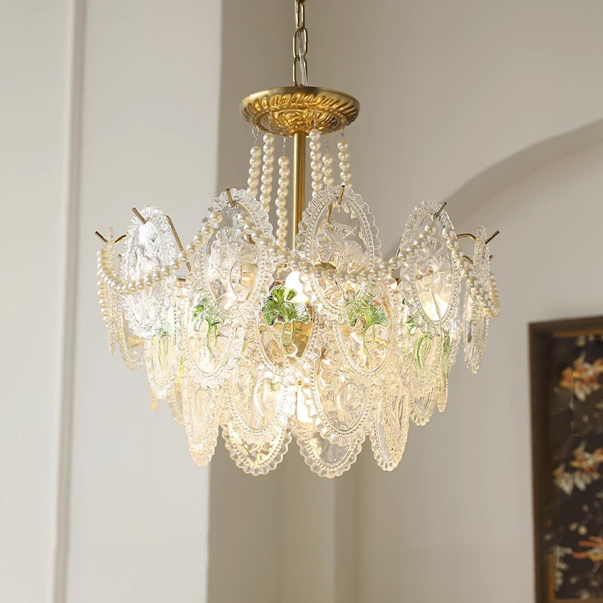 Whitenwynne Glass Chandelier-Moonnatur