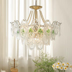 Whitenwynne Glass Chandelier-Moonnatur