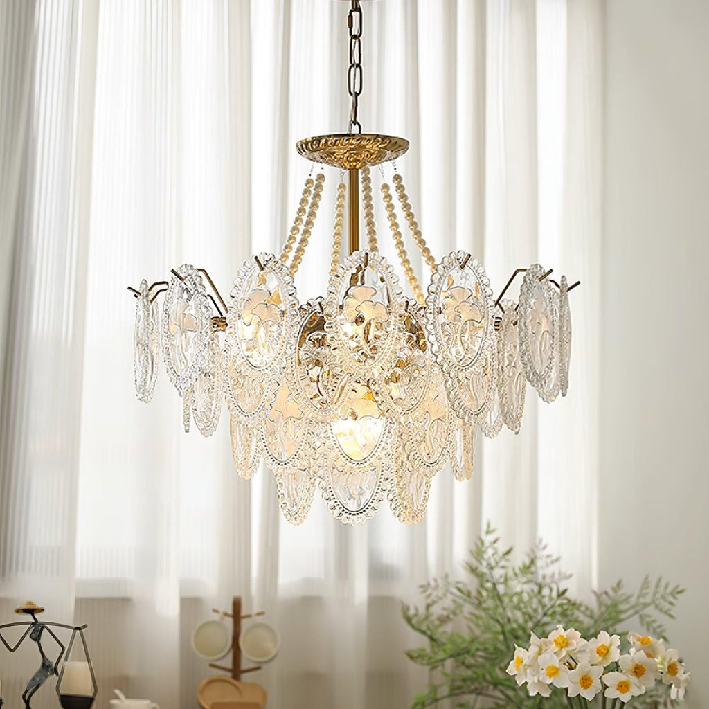 Whitenwynne Glass Chandelier-Moonnatur