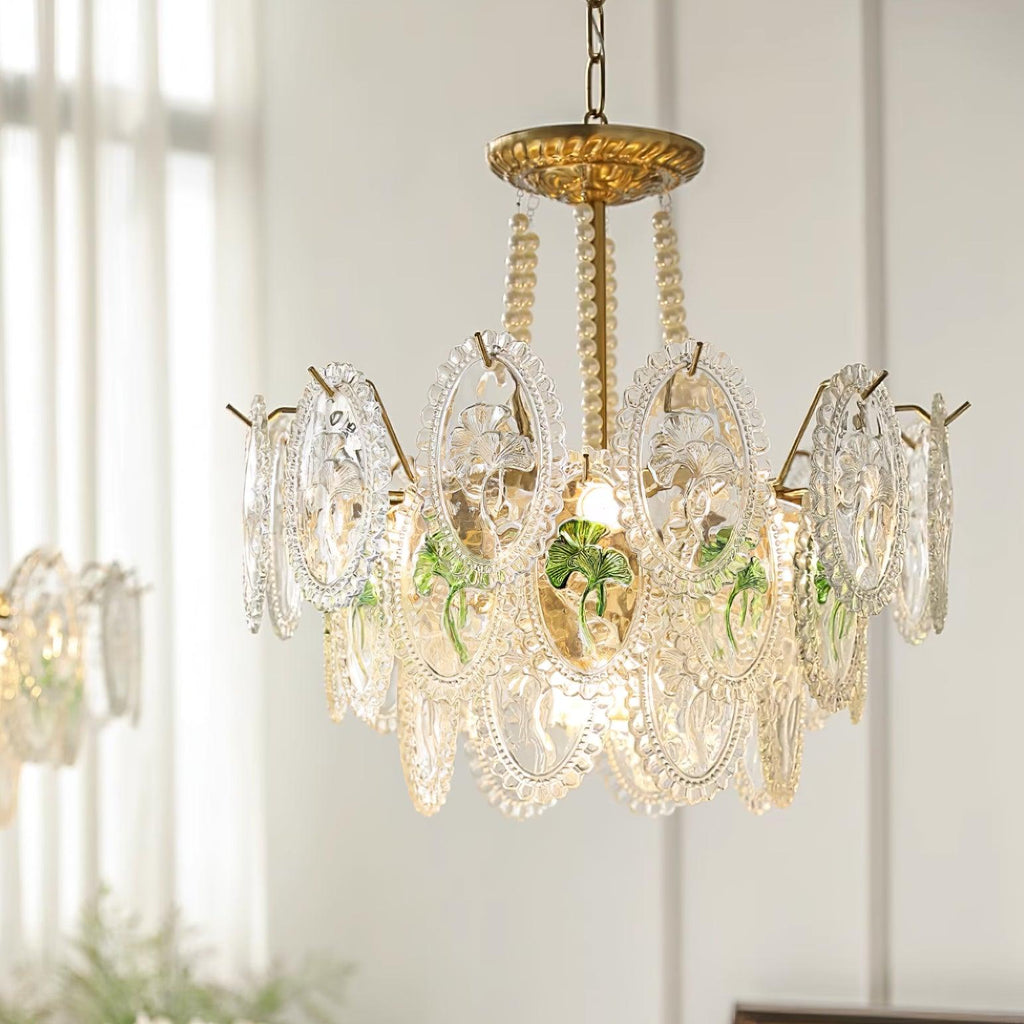 Whitenwynne Glass Chandelier-Moonnatur
