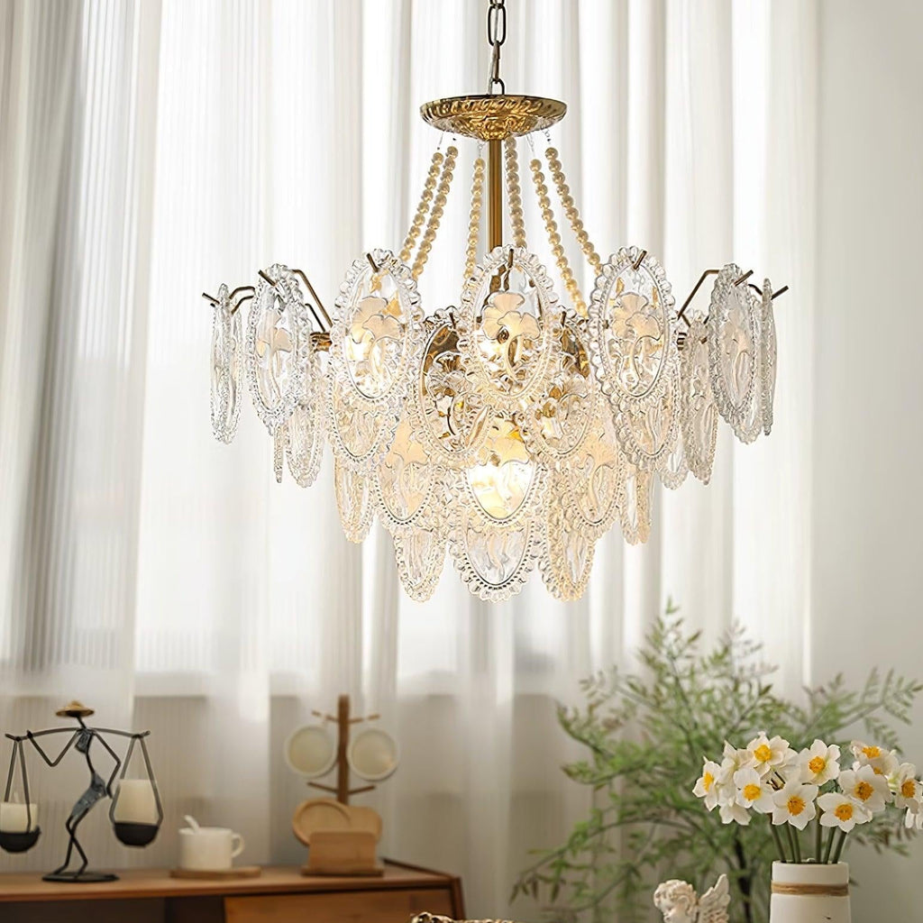 Whitenwynne Glass Chandelier-Moonnatur