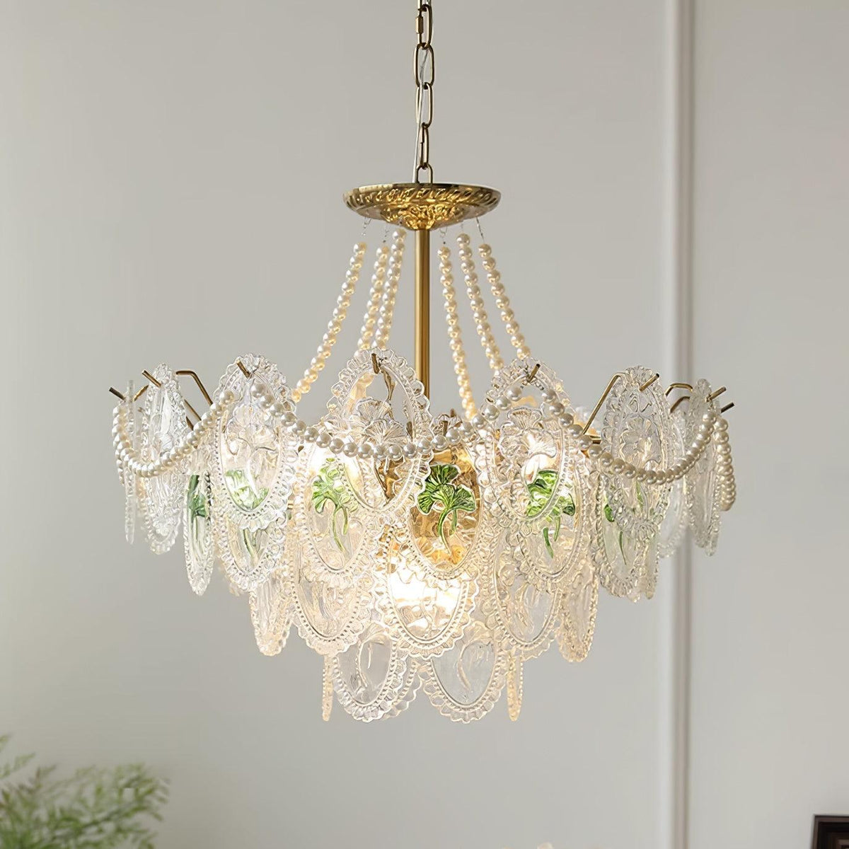Whitenwynne Glass Chandelier-Moonnatur