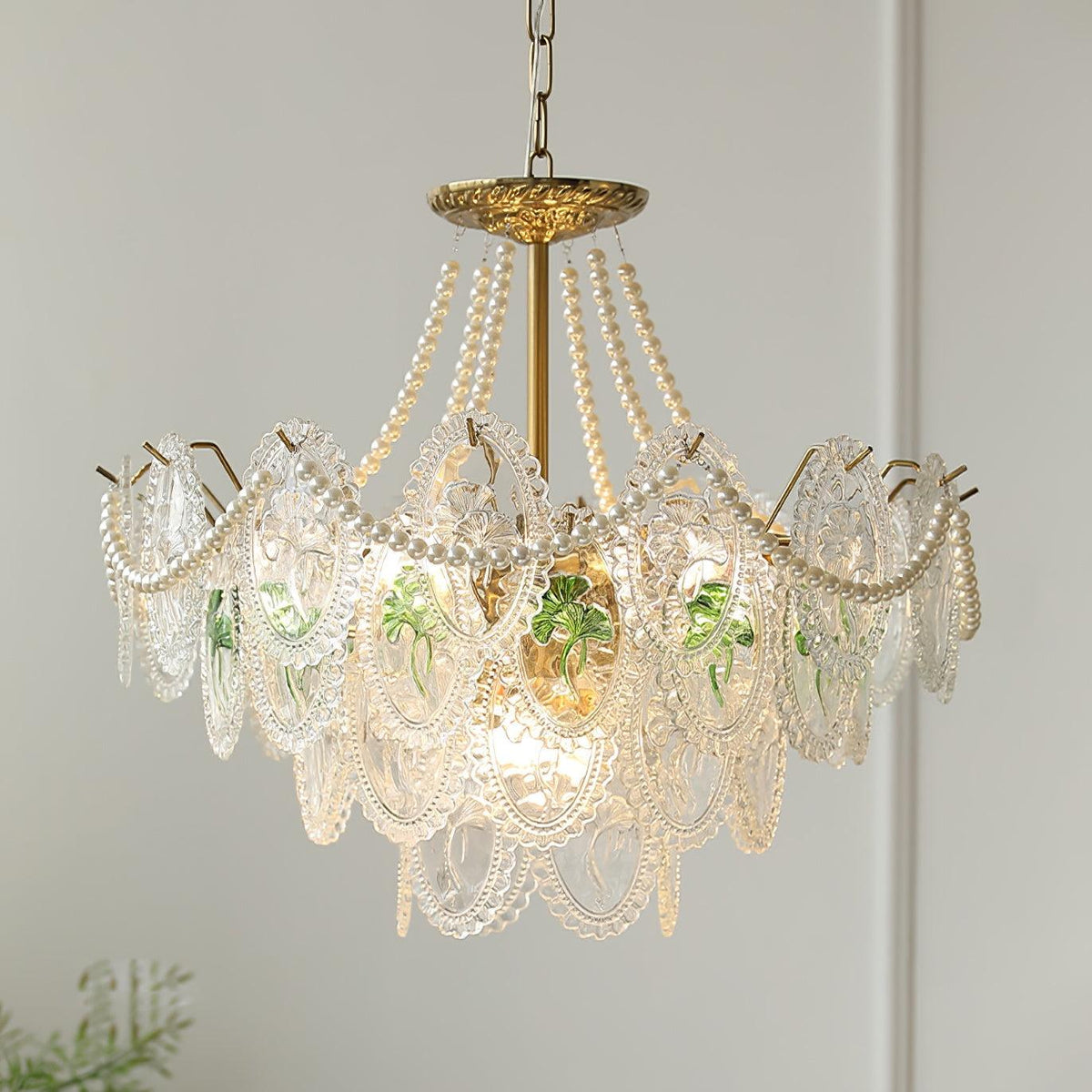 Whitenwynne Glass Chandelier-Moonnatur