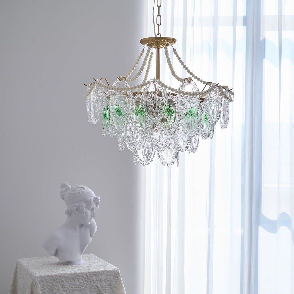 Whitenwynne Glass Chandelier-Moonnatur