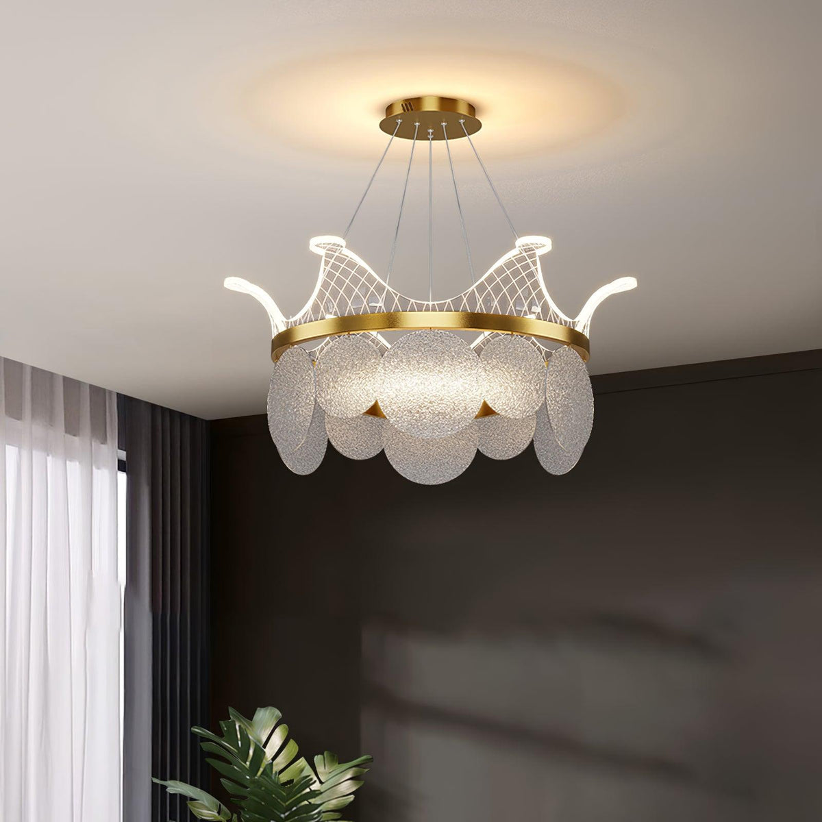 Wardenenora Acrylic Chandelier-Moonnatur