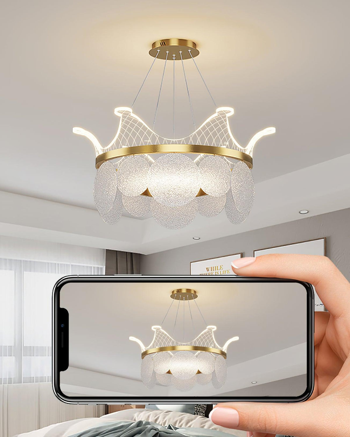 Wardenenora Acrylic Chandelier-Moonnatur