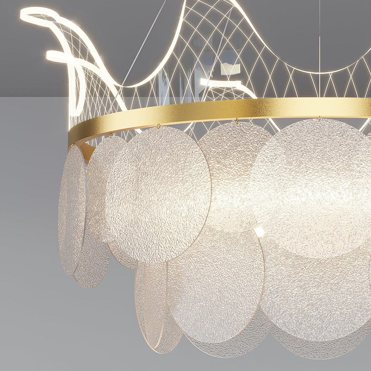 Wardenenora Acrylic Chandelier-Moonnatur
