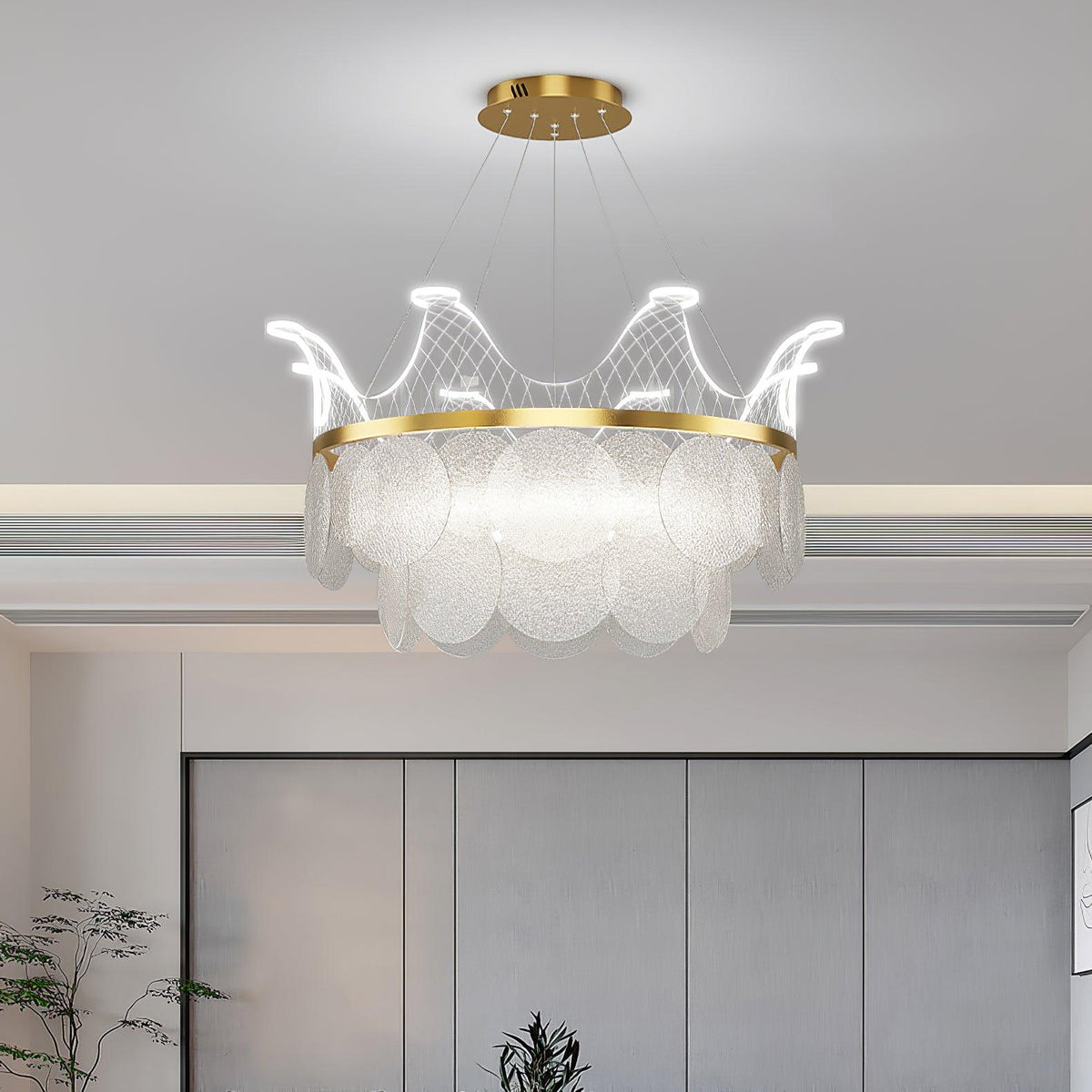Wardenenora Acrylic Chandelier-Moonnatur
