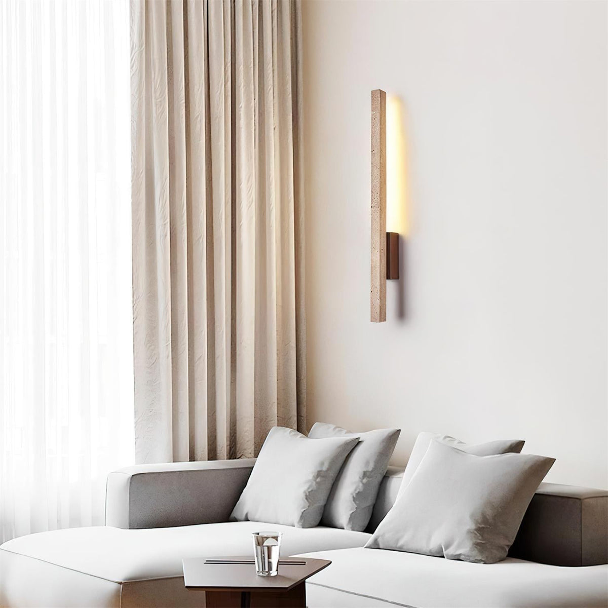 Cindelwyn Travertine Wall Light-Moonnatur