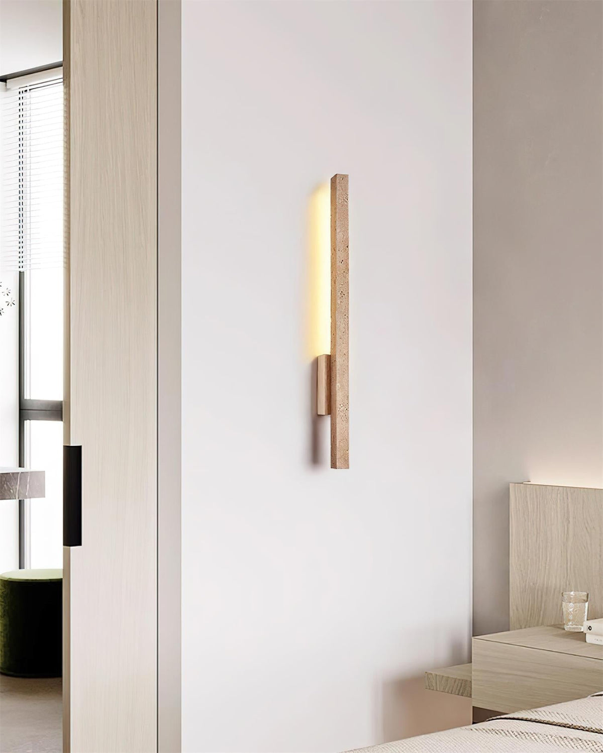 Cindelwyn Travertine Wall Light-Moonnatur