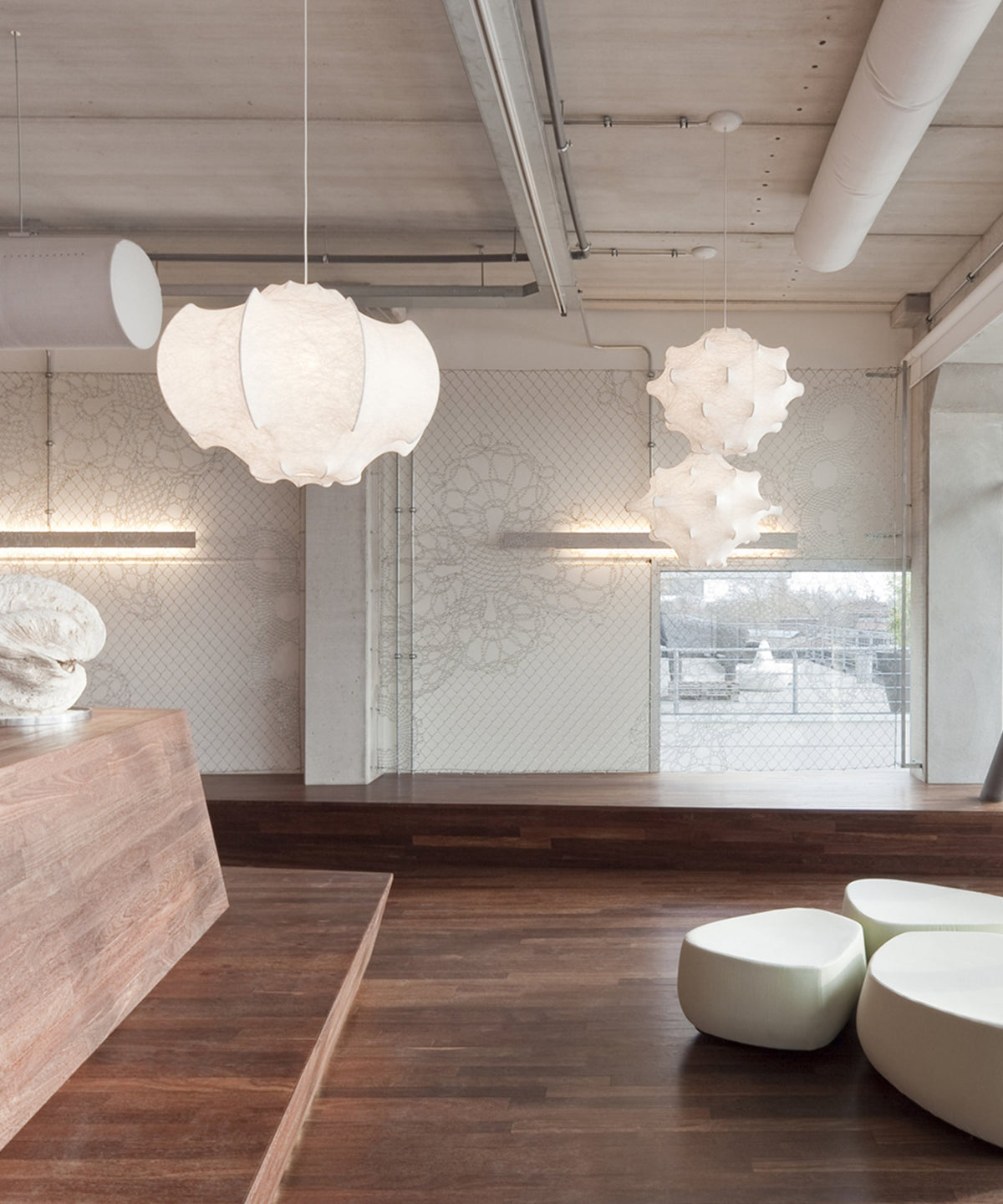 Grevenna Cocoon Silk Pendant Light-Moonnatur