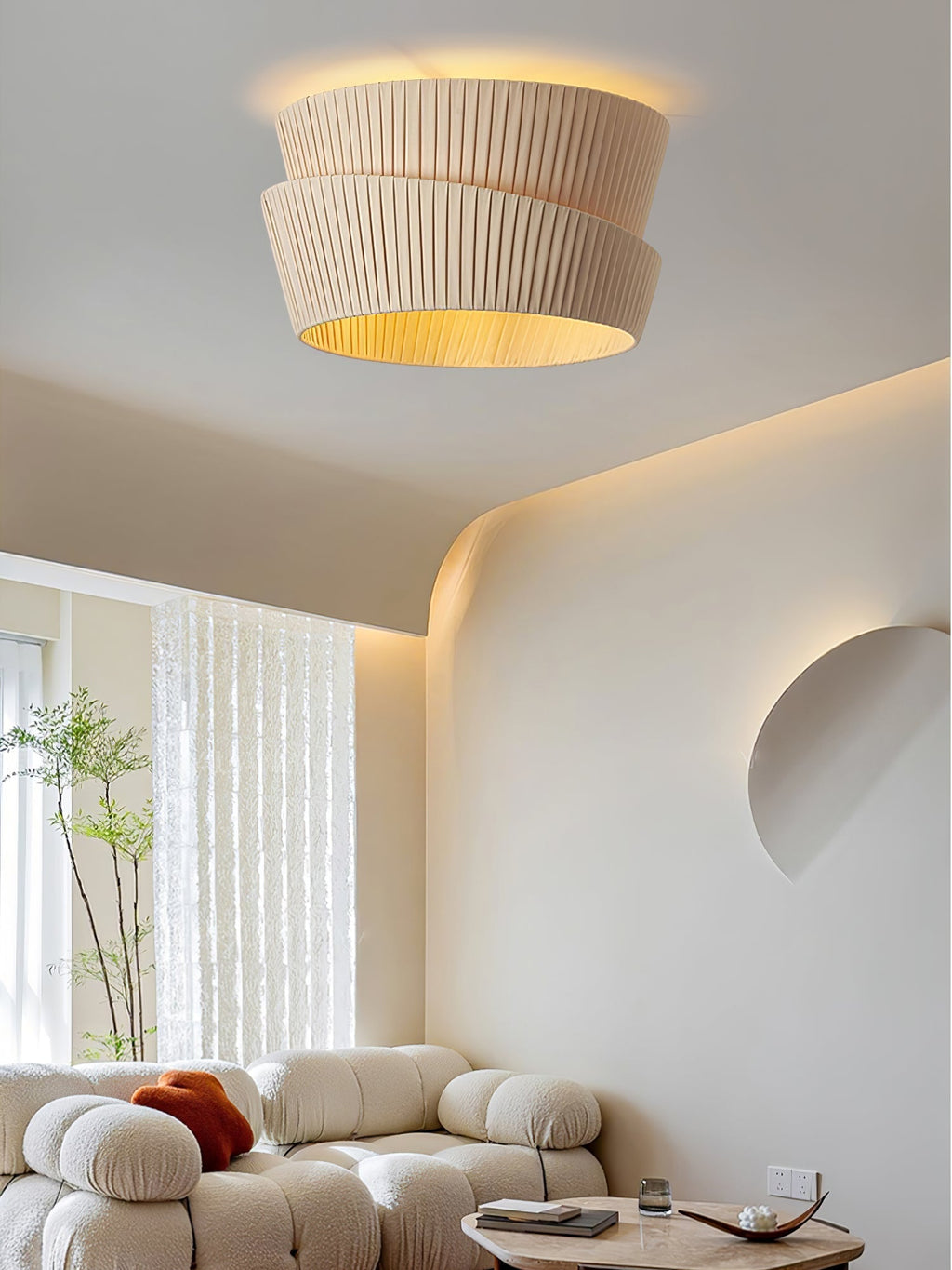 Lorrenlyn Fabric Ceiling Light-Moonnatur